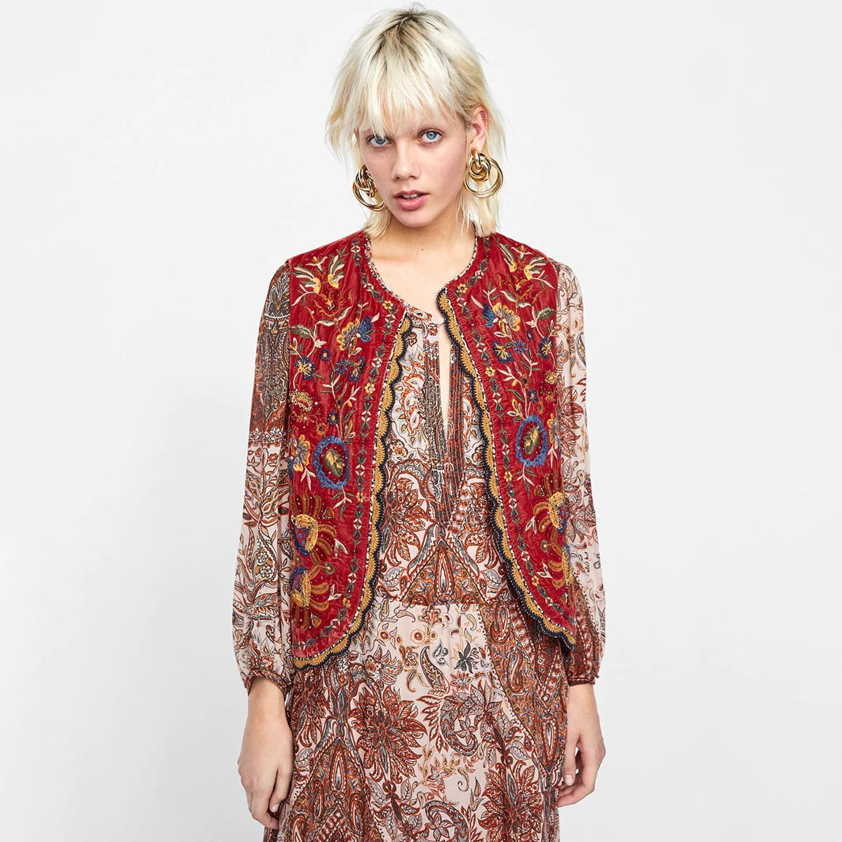 Women's Embroidered Vest