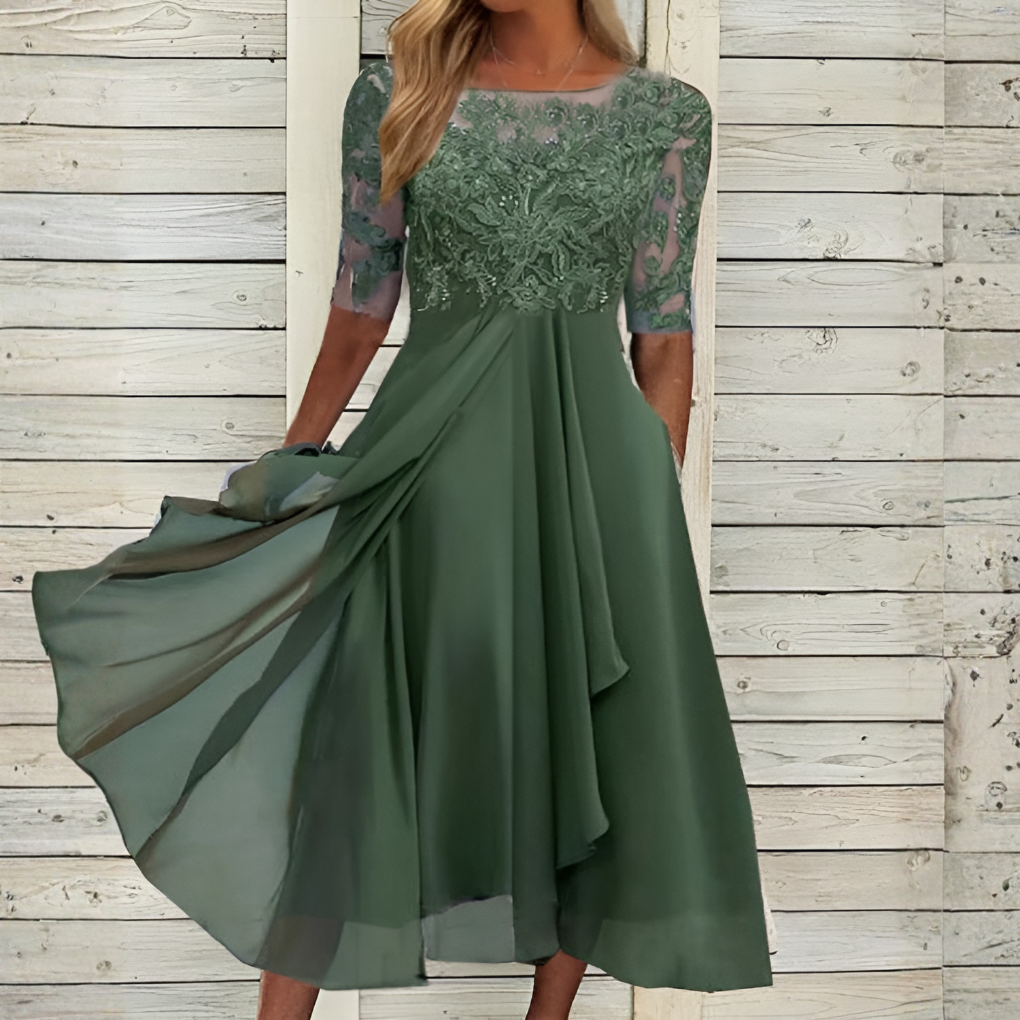 Women's Lace Maxi Dress - Fashinoza