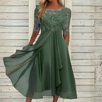 Women's Lace Maxi Dress - Fashinoza