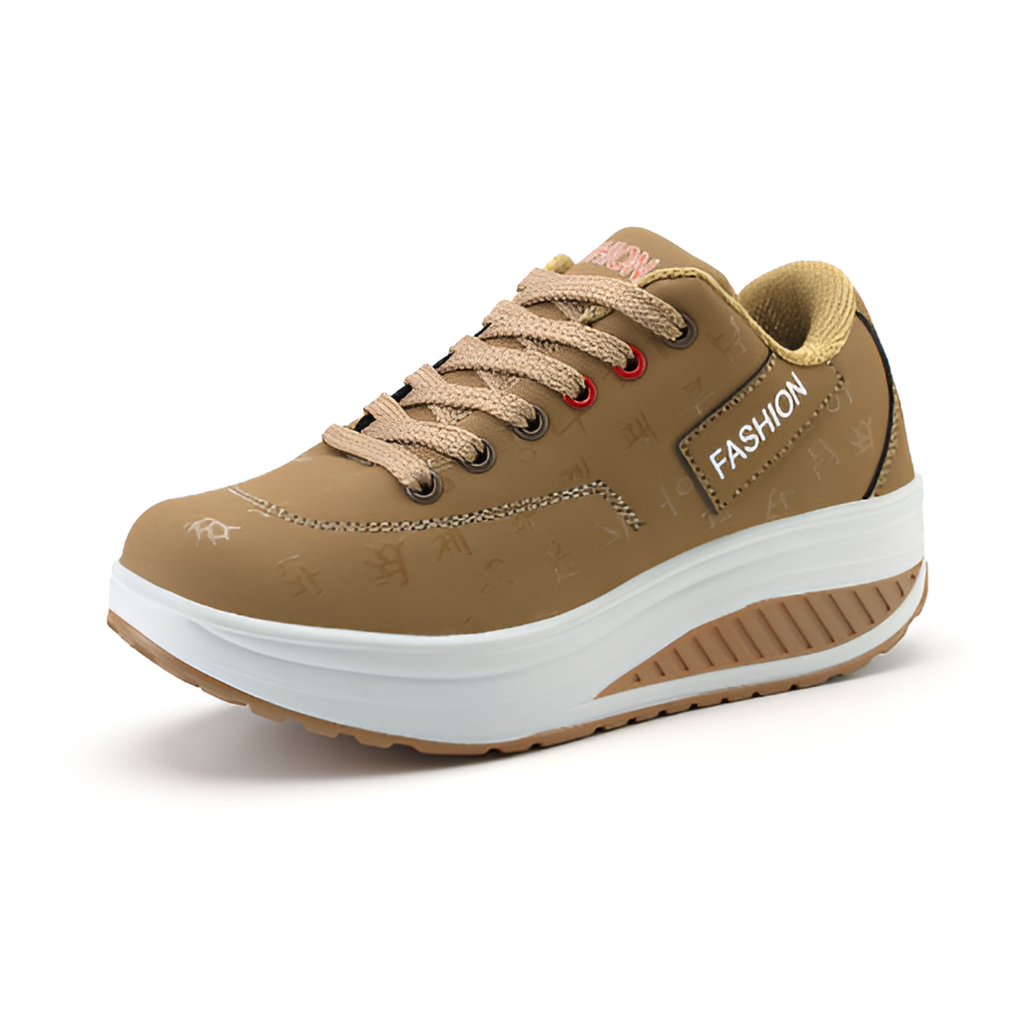 Women's Pu Leather Platform Flat Shoes