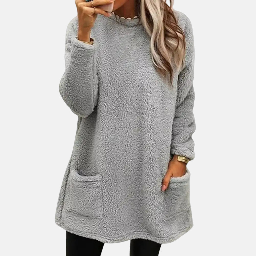 Image of Hannah | Women's Oversized Tunic Length Pocket Sweater Dress