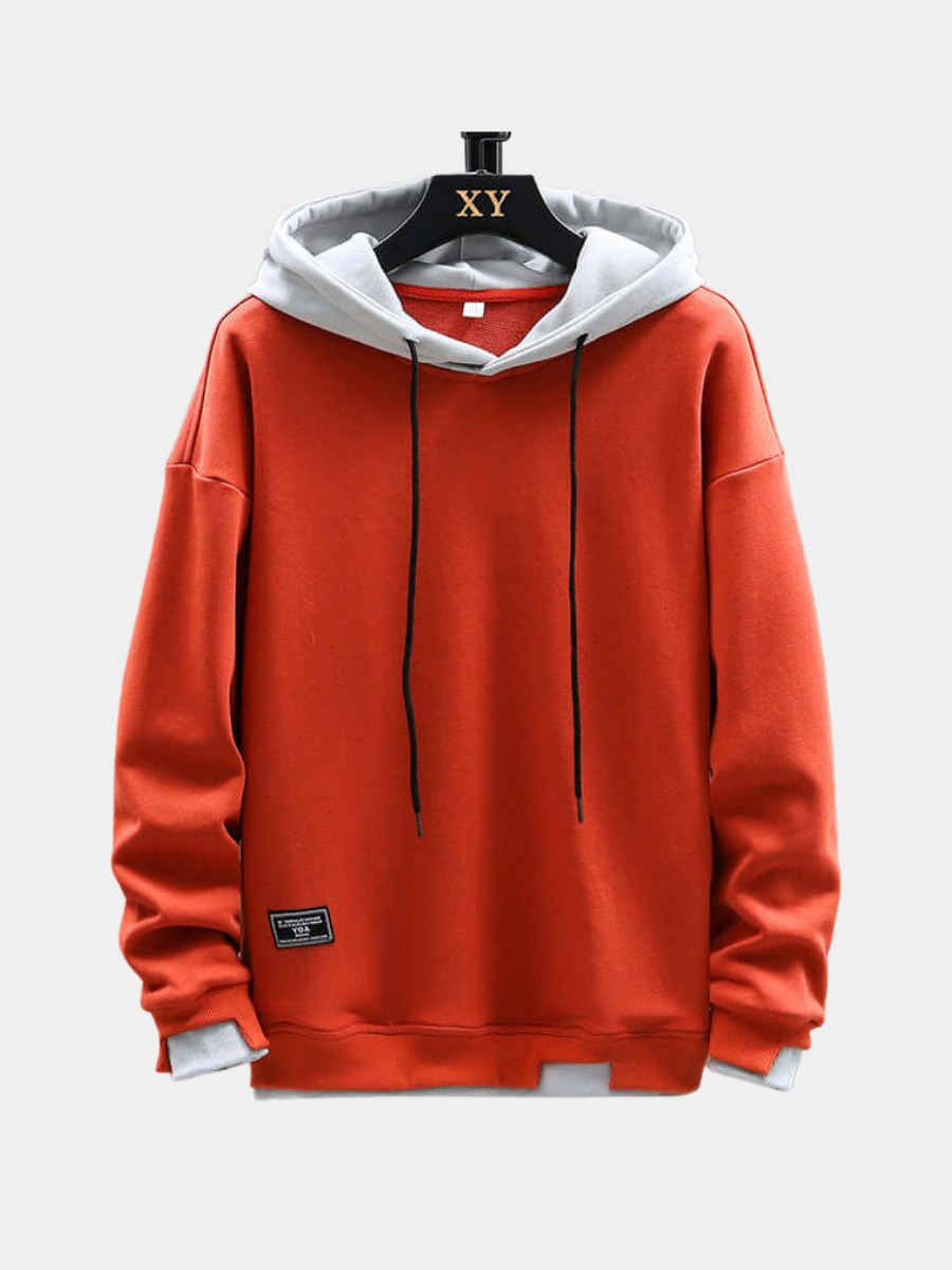 Men's Color Block Pullover Hoodie - Fashinoza
