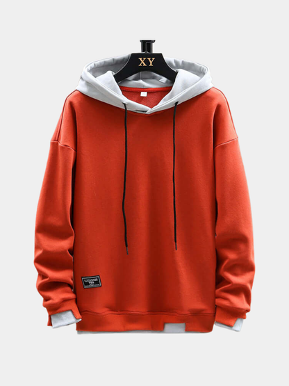 Men's Color Block Pullover Hoodie - Fashinoza