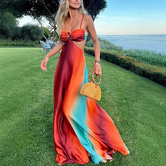 Women's Cutout Maxi Dress - Fashinoza