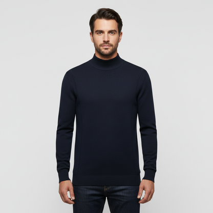 Men's Slim Fit Turtleneck Sweater - Fashinoza