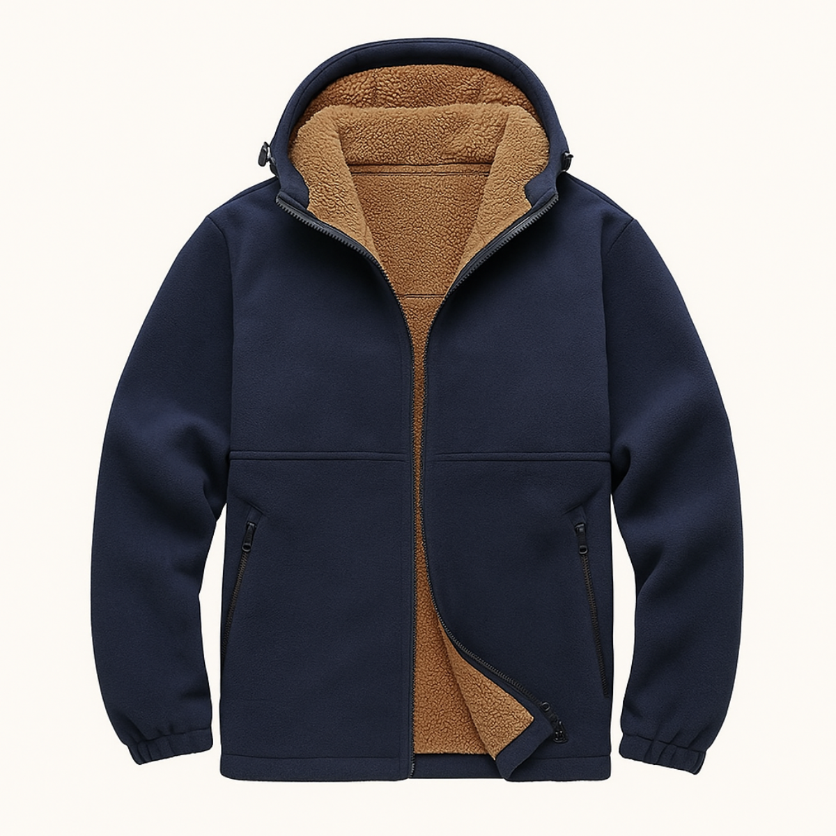 Men's Soft Shell Fleece Hooded Jacket - Fashinoza