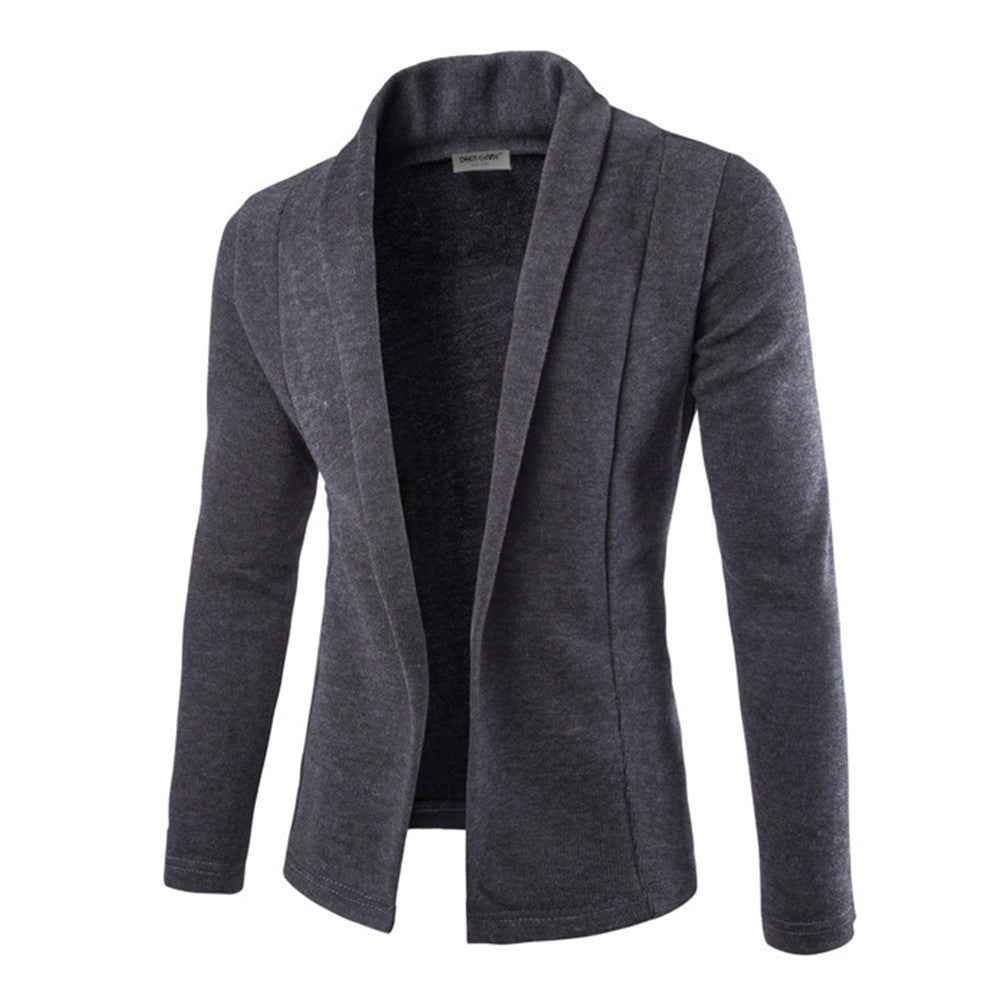 Harrison Men's Open Front Cardigan Shawl Collar - Fashinoza