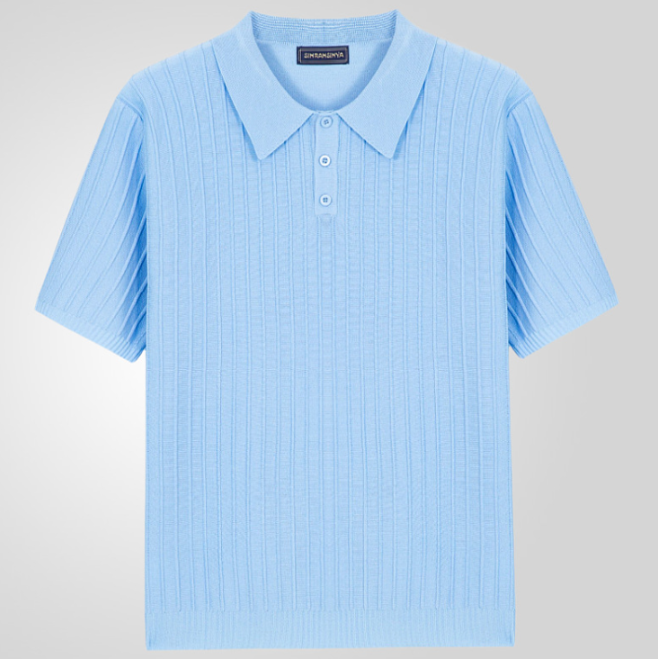 Men's Polo Shirt Button-Down Cotton - Fashinoza