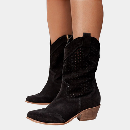 Image of Hazel | Women's Mid-Calf Block Heel Cowboy Boots