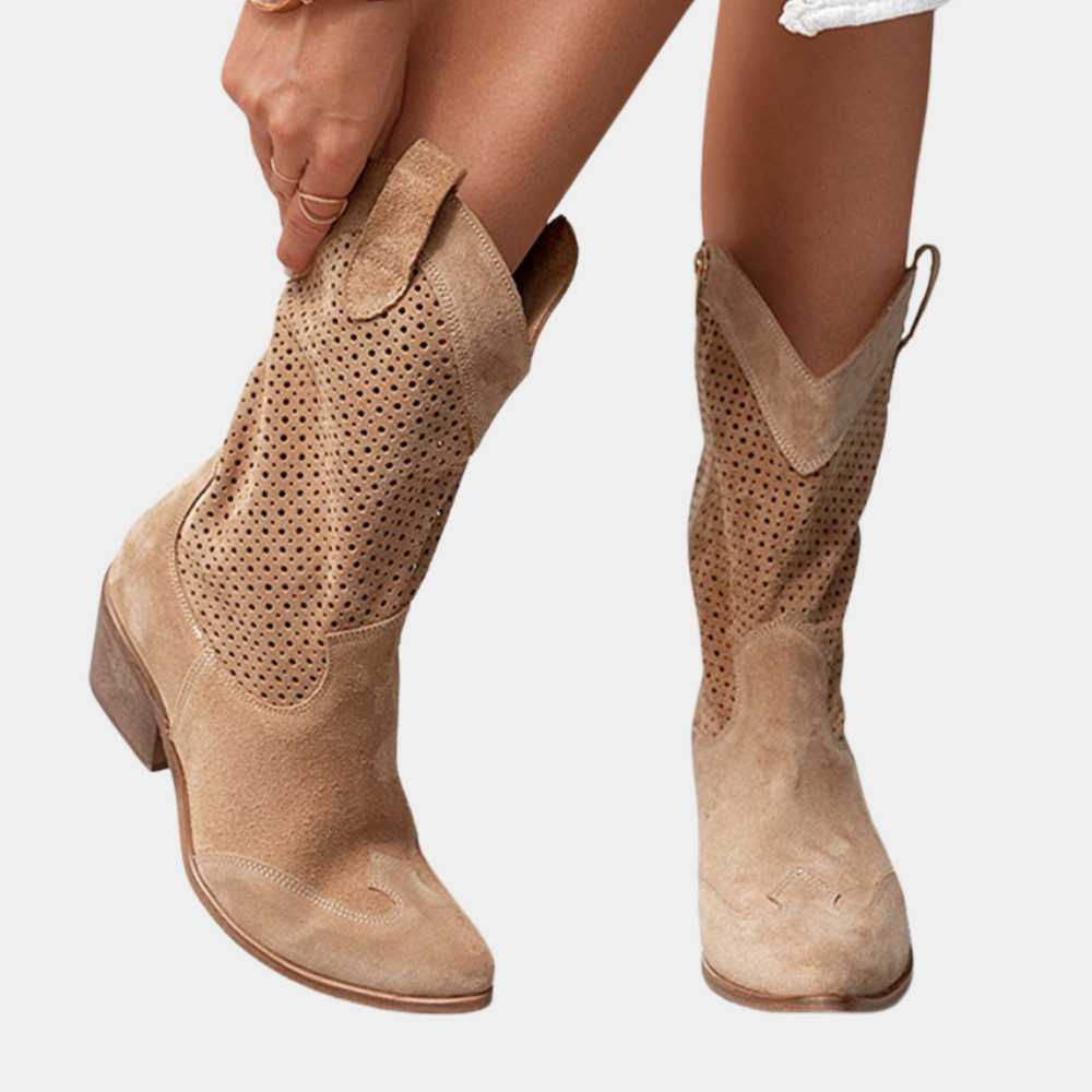 Image of Hazel | Women's Mid-Calf Block Heel Cowboy Boots