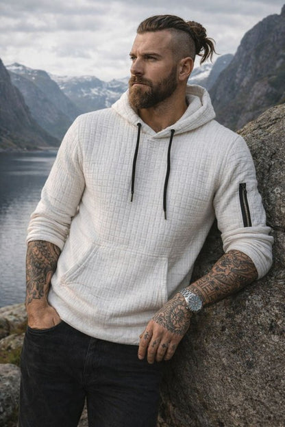 Men's Hooded Long Sleeve Hoodie - Fashinoza