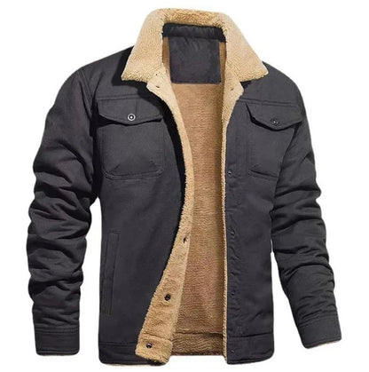 Men's Sherpa Lined Winter Jacket - Fashinoza
