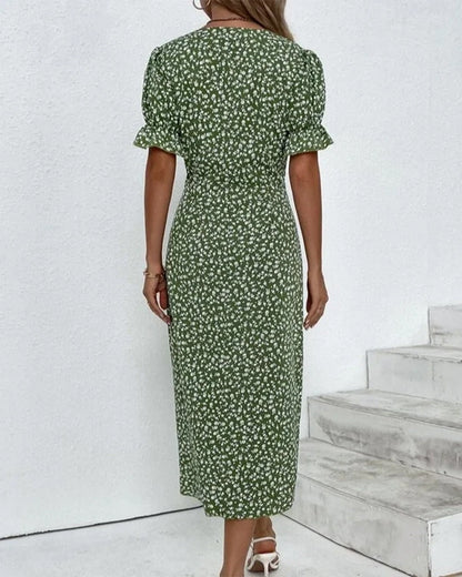 Image of Heather | Women's Floral Wrap Midi Dress