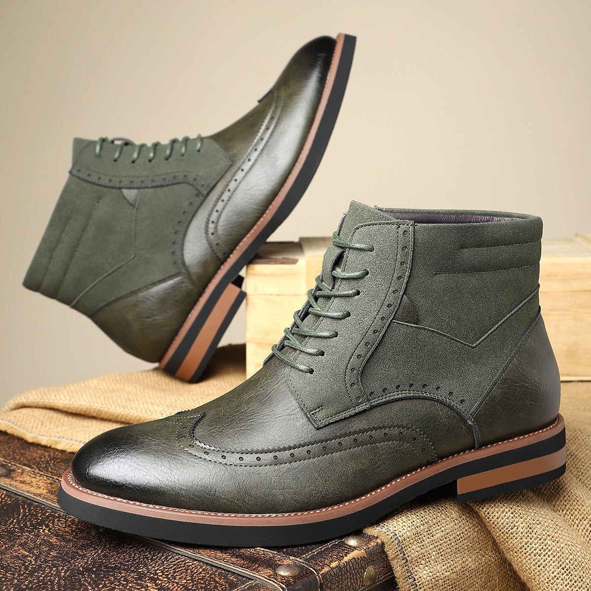 Hector Men's Orthopedic Lace-Up Boots - Fashinoza