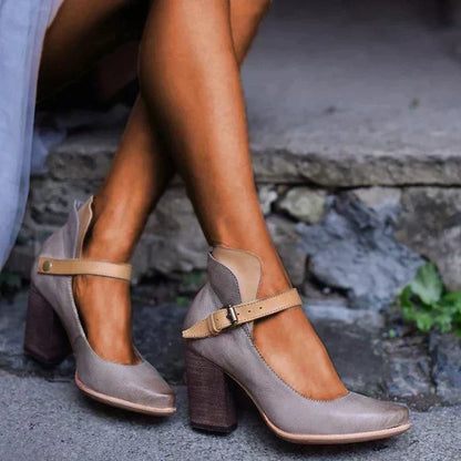 Women's Heel Sandals with Ankle Straps