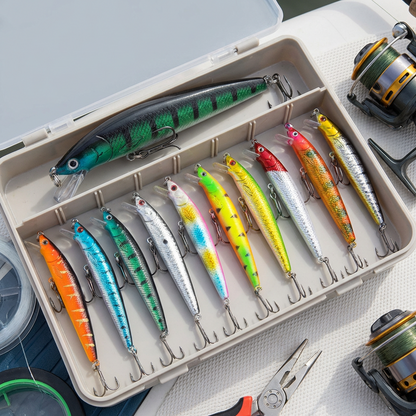 10 Color Soft Plastic Minnow Lure Kit - Fashinoza