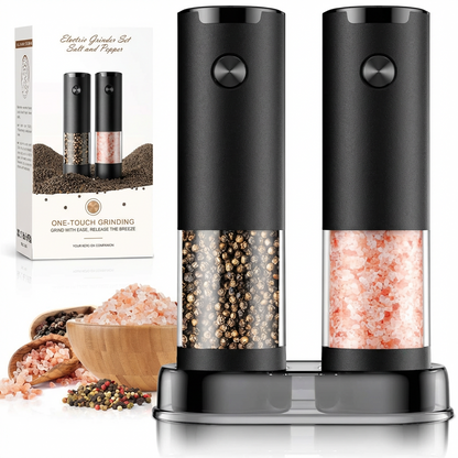 Electric Salt Pepper Grinder Set - Fashinoza