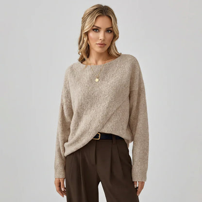 Women's Oversized Batwing Sweater - Fashinoza