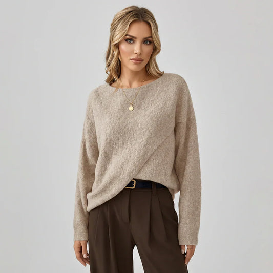 Women's Oversized Batwing Sweater - Fashinoza