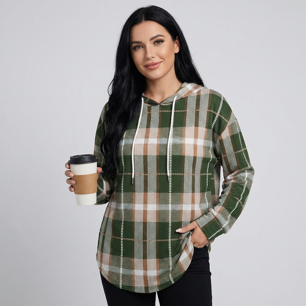 Women's Crewneck Long Sleeve Sweatshirt - Fashinoza