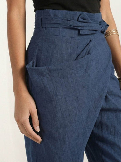 Women's High Waist Cropped Tapered Pants