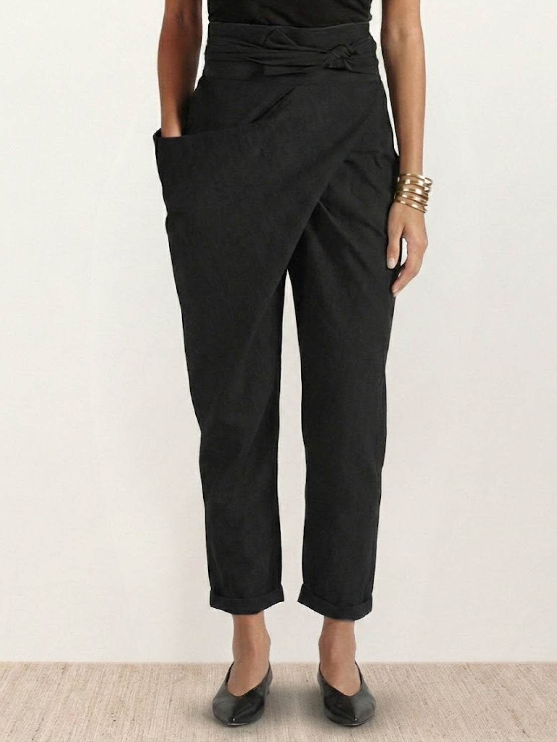 Women's High Waist Cropped Tapered Pants