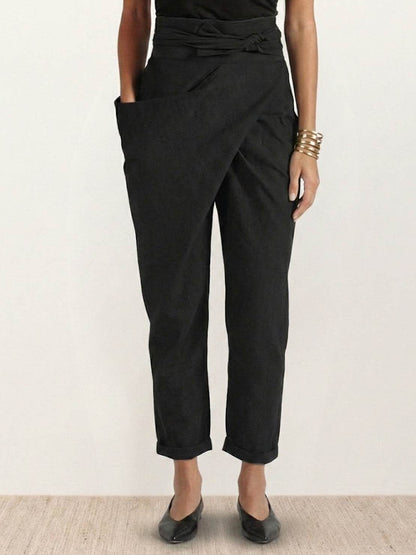 Women's High Waist Cropped Tapered Pants