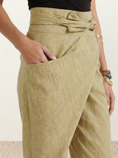 Women's High Waist Cropped Tapered Pants