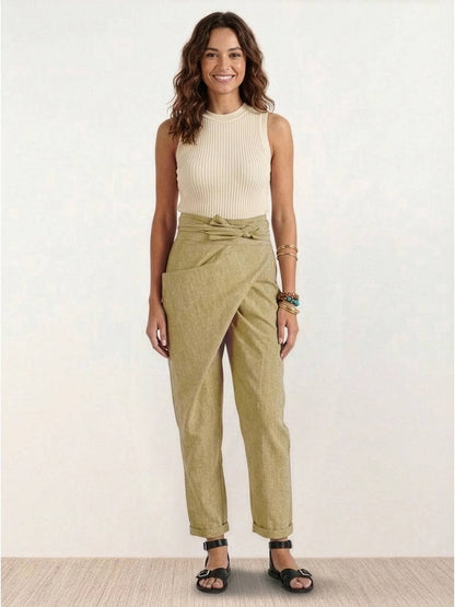 Women's High Waist Cropped Tapered Pants