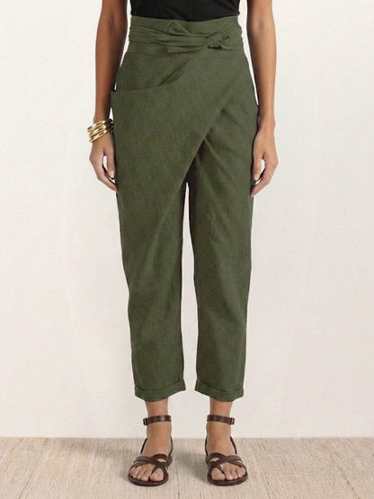 Women's High Waist Cropped Tapered Pants
