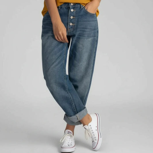 Women's High Waisted Denim Jeans - Fashinoza