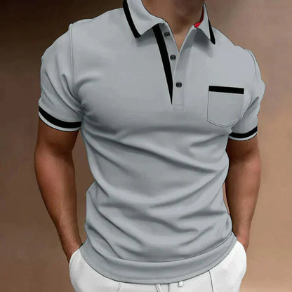 Men's Polo Shirt Classic Cotton Short Sleeve Navy