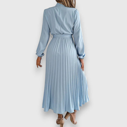 Women's Pleated Tie Waist Dress