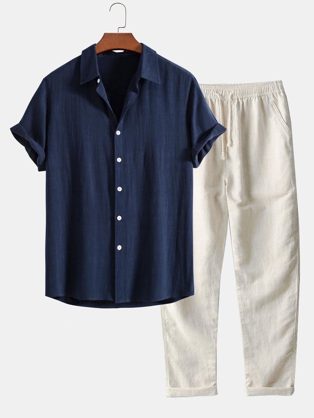 Image of Holden | Men's Grandad Collar Button-Down Shirt