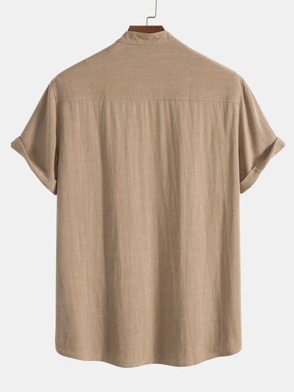 Image of Holden | Men's Grandad Collar Button-Down Shirt