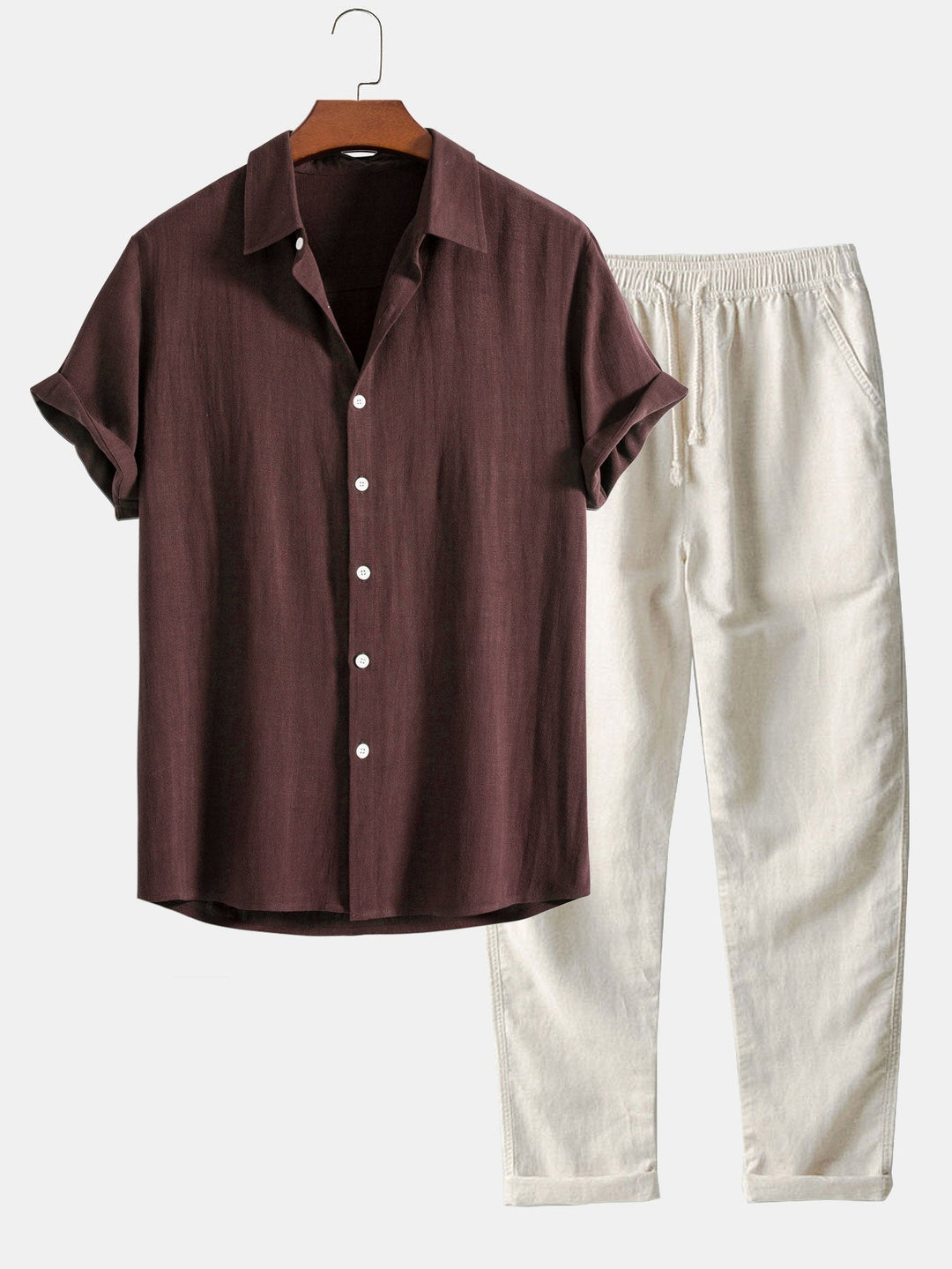 Image of Holden | Men's Grandad Collar Button-Down Shirt