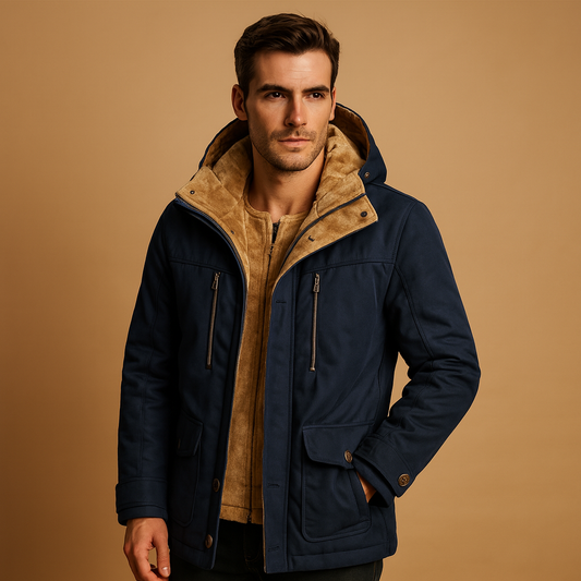 Men's Hooded Winter Coat - 
Fashinoza