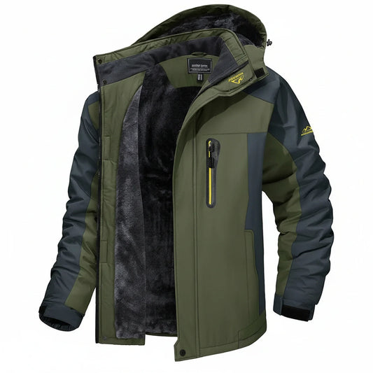 Men's Hooded Winter Parka Jacket - Fashinoza