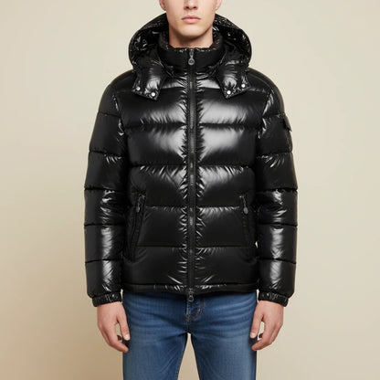 Men's Hooded Puffer Winter Jacket - Fashinoza