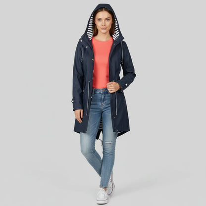 Women's Hooded Rain Jacket - Fashinoza