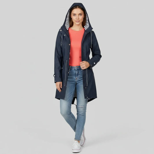Women's Hooded Rain Jacket - Fashinoza