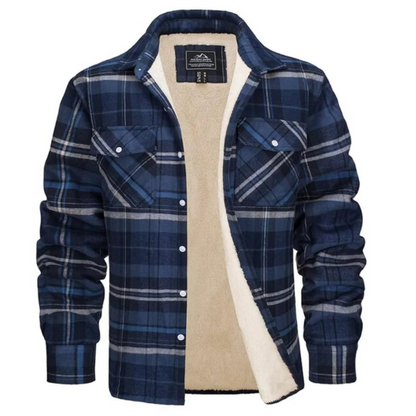 Image of Hugh | Men's Sherpa Lined Flannel Jacket