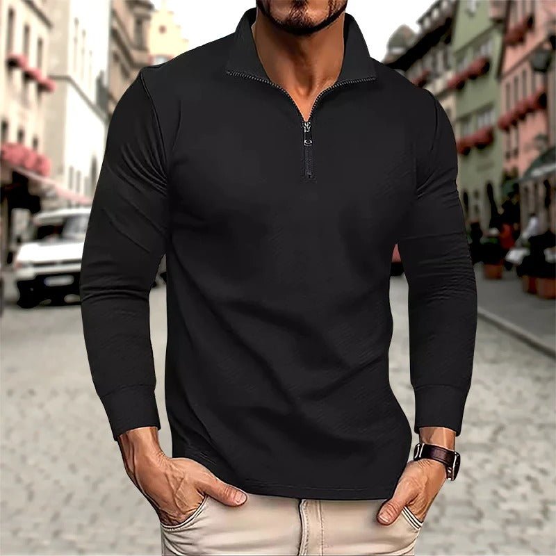 Ike Men's Long Sleeve Polo Shirt - Fashinoza