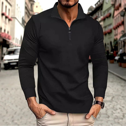 Ike Men's Long Sleeve Polo Shirt - Fashinoza