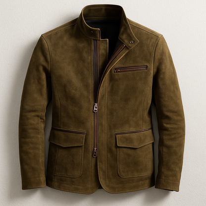 Douglas Men's Suede Leather Jacket - 
Fashinoza