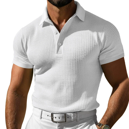 Men's Knit Polo Shirt Vintage Style