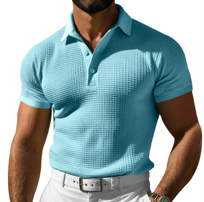 Men's Knit Polo Shirt Vintage Style