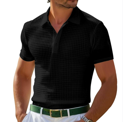 Men's Knit Polo Shirt Vintage Style