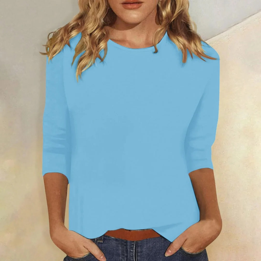 Women's Casual Crew Neck 3/4 Sleeve
