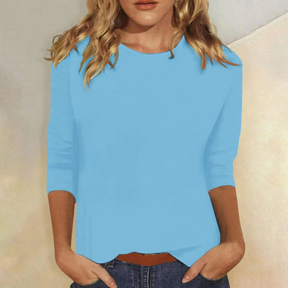Women's Casual Crew Neck 3/4 Sleeve